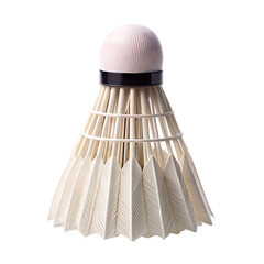 Close-up of White Badminton Shuttlecock with Band sport game isolated on a transparent background