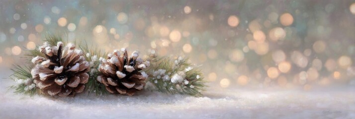 christmas tree with cones