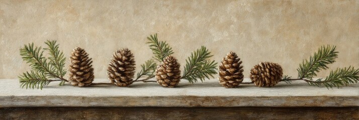 christmas tree with cones