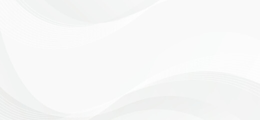 Elegant white background features subtle wavy lines and overlapping shapes creating a clean, modern design perfect for understated presentations and professional applications