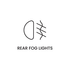 Rear Fog Light Indicator Car Dashboard Symbol