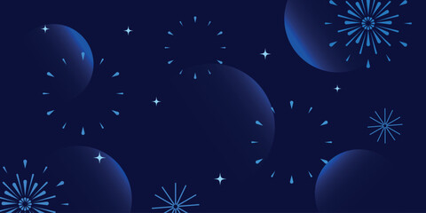 New year background with firework. Abstract shape background. Vector illustration
