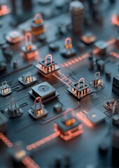 Advanced Cybersecurity Concept with Data Protection Mechanisms on Virtual Circuit Board