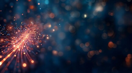 Vibrant Sparkler Streaks in Deep Blue Glow for Celebration and Nighttime Festivity gift box