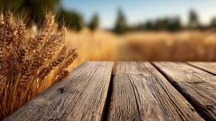 wheat on wood