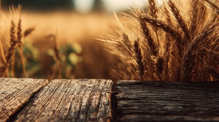 wheat on wood