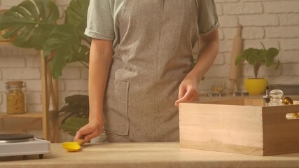 Preparing to bake sweet pastries in the kitchen