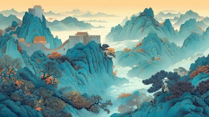 mountain landscape in winter