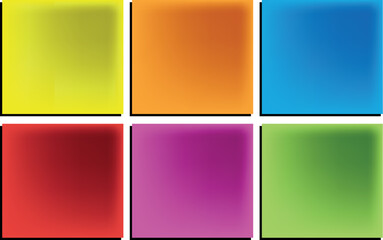 Fototapeta premium Colorful Square Button Vector Set – Glossy Web Icons, Business Card Templates, Orange and Green Labels, Blank Paper Frames, Empty Boxes, Banner Design Elements, Modern Glossy Buttons for Web and Graph