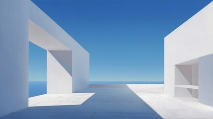 modern building with blue sky