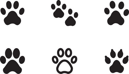 Stylized Animal Paw Print – Iconic Black Silhouette Design