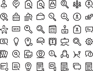 Fototapeta premium search and document icon bundle se Diverse hand drawn digital applications
