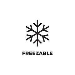 Freezable Cold Snowflake Package Symbol