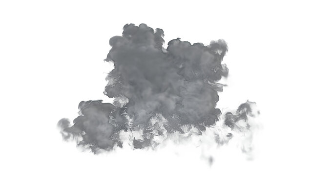 black Smoke on transparent background