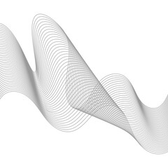 Flowing abstract wavy line background with gradient effect