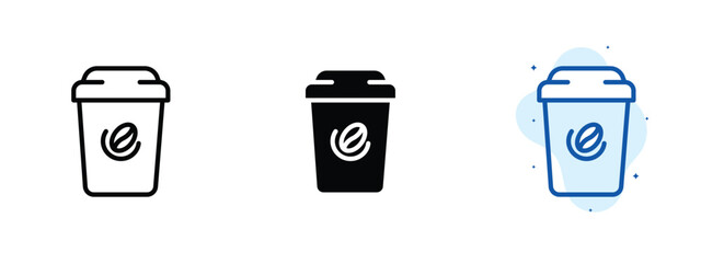 Set of pixel perfect colored Hot coffee cup icon.eps , 1 Silhouette, 1 Unexpanded, Hot coffee cup icon representing steaming drink.