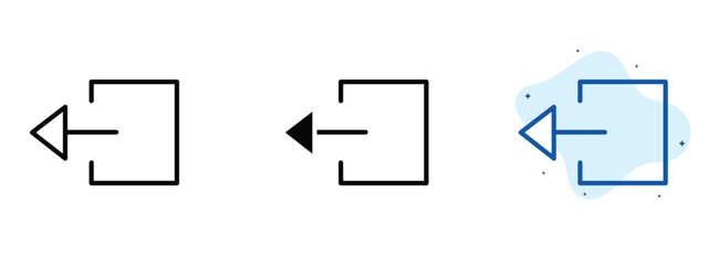 Set of pixel perfect colored Logout icon.eps , 1 Silhouette, 1 Unexpanded, Logout icon symbolizing exit from account or app.