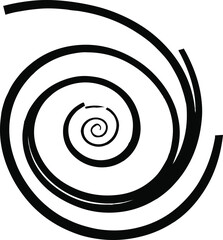  Minimalist line art of music staff lines curving into a spiral 2
