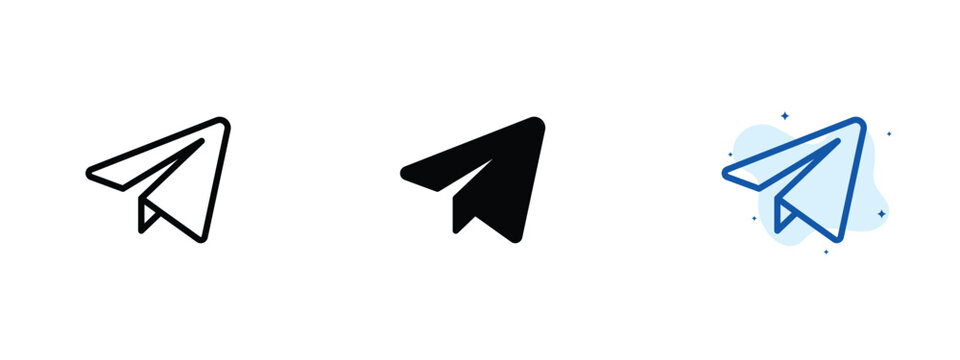 Set of pixel perfect colored Telegram icon.eps , 1 Silhouette, 1 Unexpanded, Telegram icon representing messaging app logo.