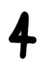 Bold stencil number four design for modern graphics and edgy typography, perfect for countdowns, posters, and digital art with a rough, urban vibe