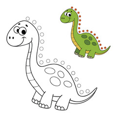 Obraz premium trace coloring page for kids. Vector cartoon character. Educational game. educational worksheets for kindergarten.