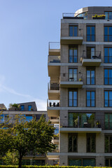 Obraz premium Modern Apartment Building with Balconies in Amsterdam