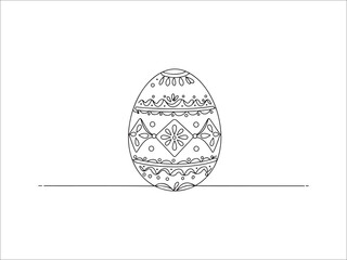 Elegant Easter Egg Design with Intricate Details for Coloring Pages