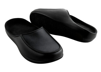 Slip on shoes with textured front panel isolated on a transparent background footwear