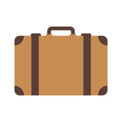 Vector art of vintage brown suitcase