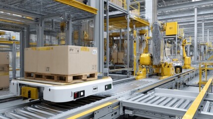 forklift in warehouse