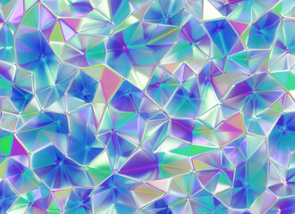 Abstract holographic geometric mesh triangle background 3d rendering