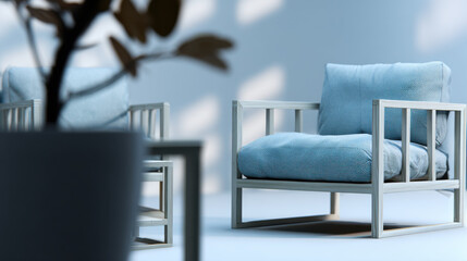 minimalist assembly instruction scene featuring ar overlays emphasizing furniture assembly technology