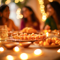 Obraz premium Sweets plate on dinning table