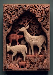 Intricate Papercut Art Featuring Forest Creatures Crafted with Upcycled Materials