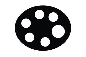 palette vector icon silhouette