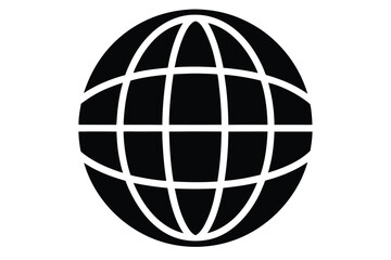 globe icon vector icon silhouette