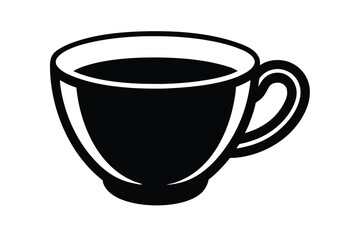 coffee cup vector icon silhouette