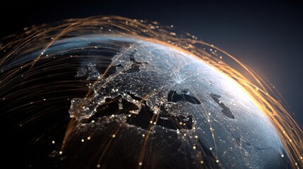 global network europe connections light