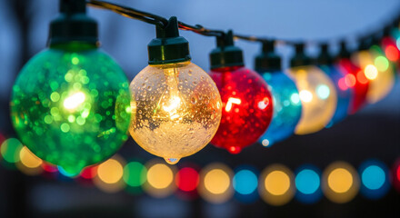 colorful christmas lights