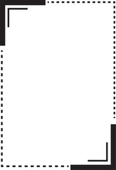 Dotted Line Frame with Solid Corners Vector