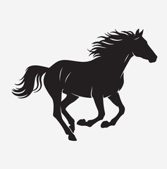 Minimalist Horse Run – Bold Silhouette Design