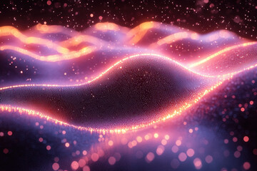 Fototapeta premium Computer screen displaying mesmerizing wave pattern.