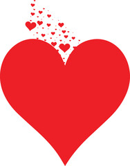 red heart vector