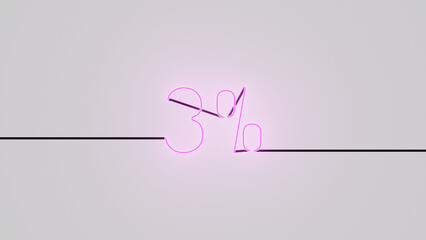 3% ne&oacute;n rosa alfa.