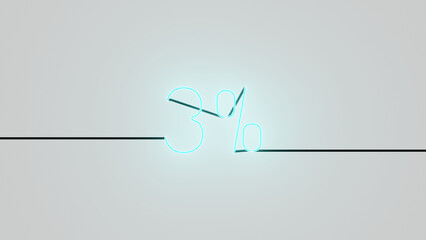 3% ne&oacute;n celeste alfa.