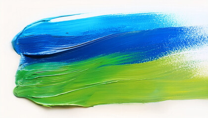 Fototapeta premium Abstract Background Painting Art With Green And Blue Paint Brush For Holidays Poster Banner Website Or Presentation Design