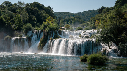 Fototapeta premium A Wide View of Nature: The Skradinski Buk Cascade