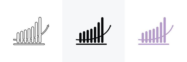 Bar chart showing upward trend and growth