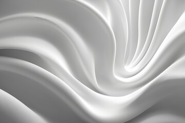 Elegant, flowing white fabric creates a sophisticated and serene atmosphere.