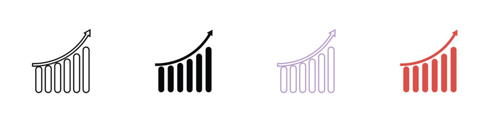 Bar chart showing upward trend and growth